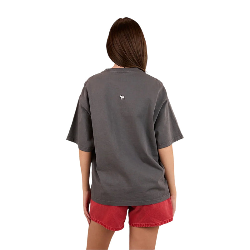 Ringers Western Women’s Wild Eyes Oversized Tee - Washed Black