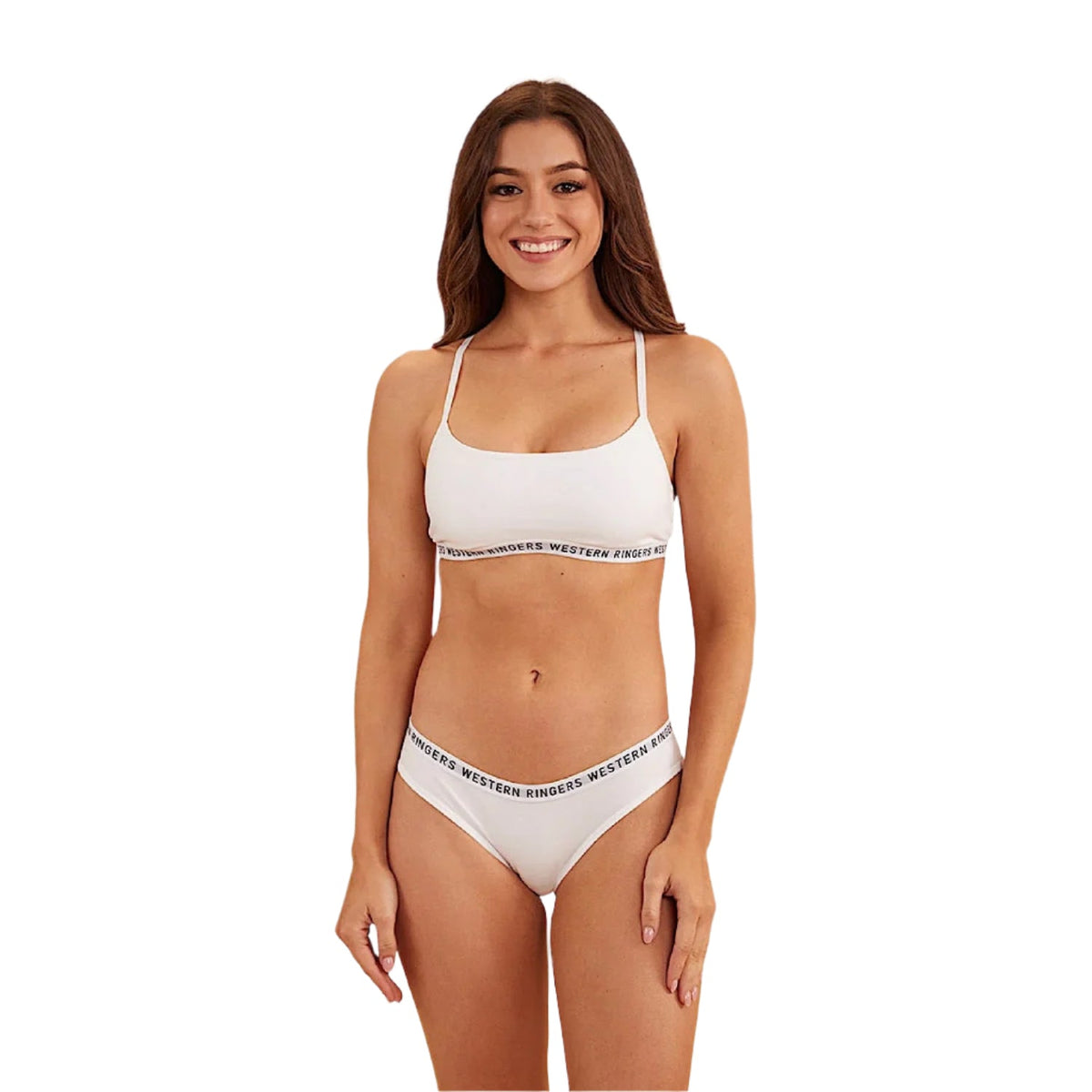 Ringers Western Women’s Zoe Crop Top - White