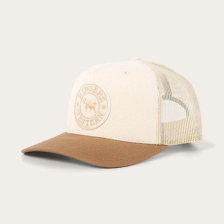 Ringers Western Signature Bull Trucker Cap - Beige/Clay