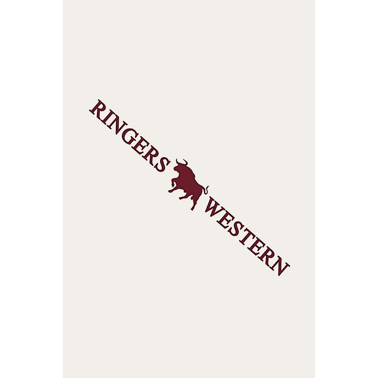 Ringers Large Long Die Cut Sticker - Burgundy