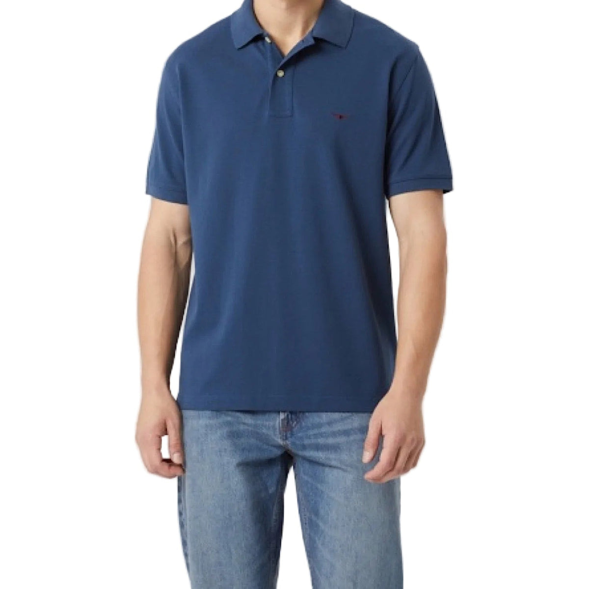 RM Williams Mens Rod Polo - Ensign Blue
