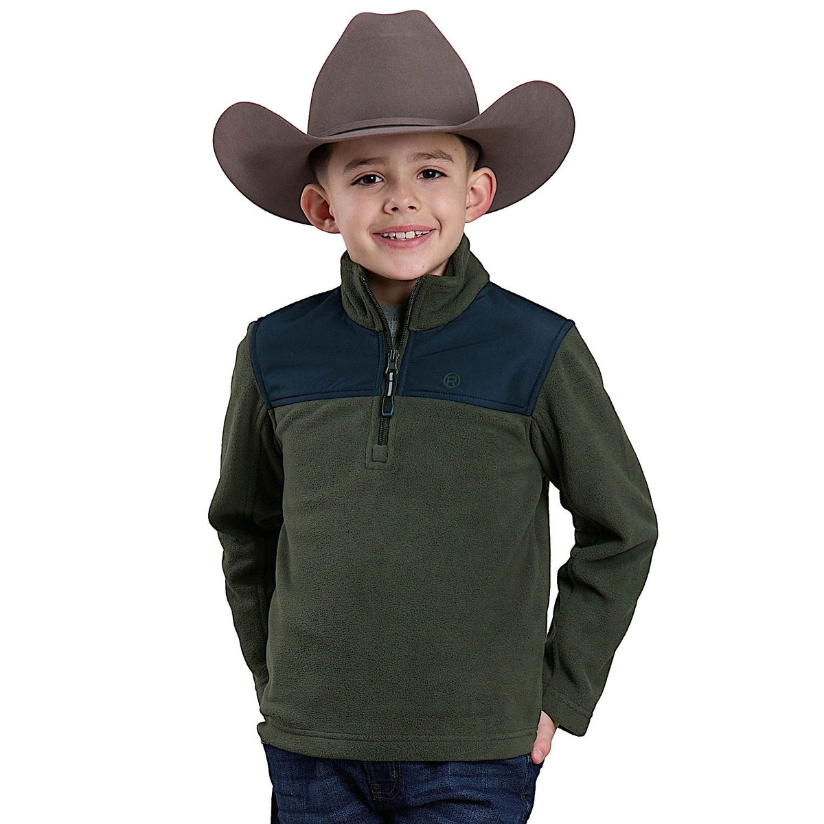 Roper Boy’s Fleece Pullover - Green