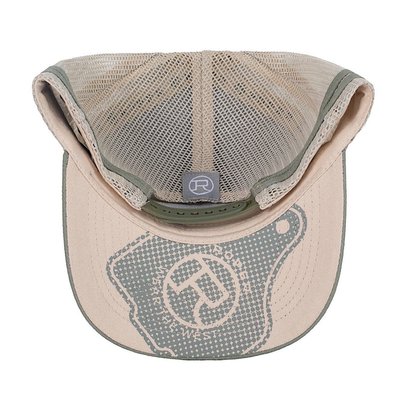 Roper Cattle Tag Trucker Cap - Olive Green
