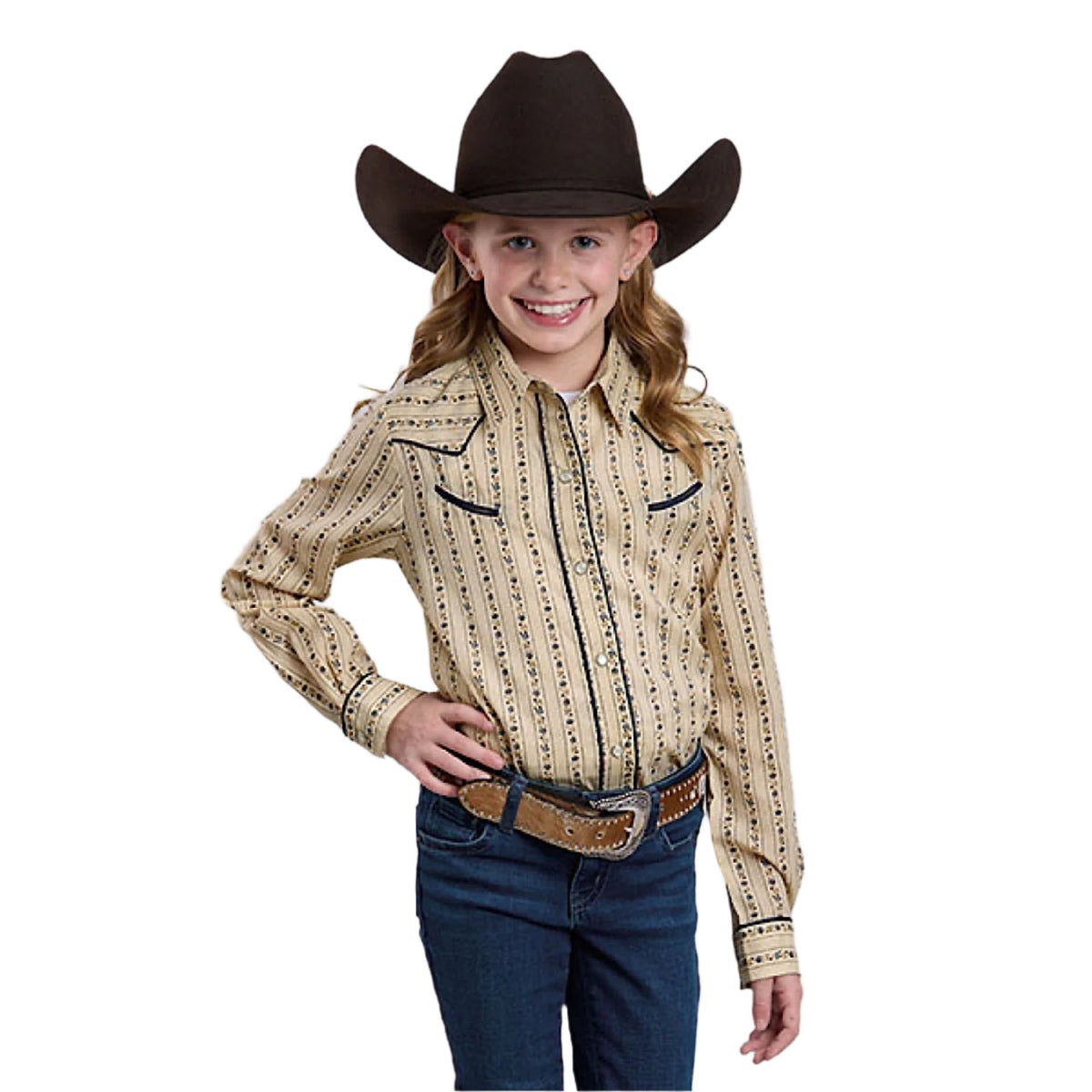 Roper Girl’s Karman Special Style Shirt - Wallpaper Print