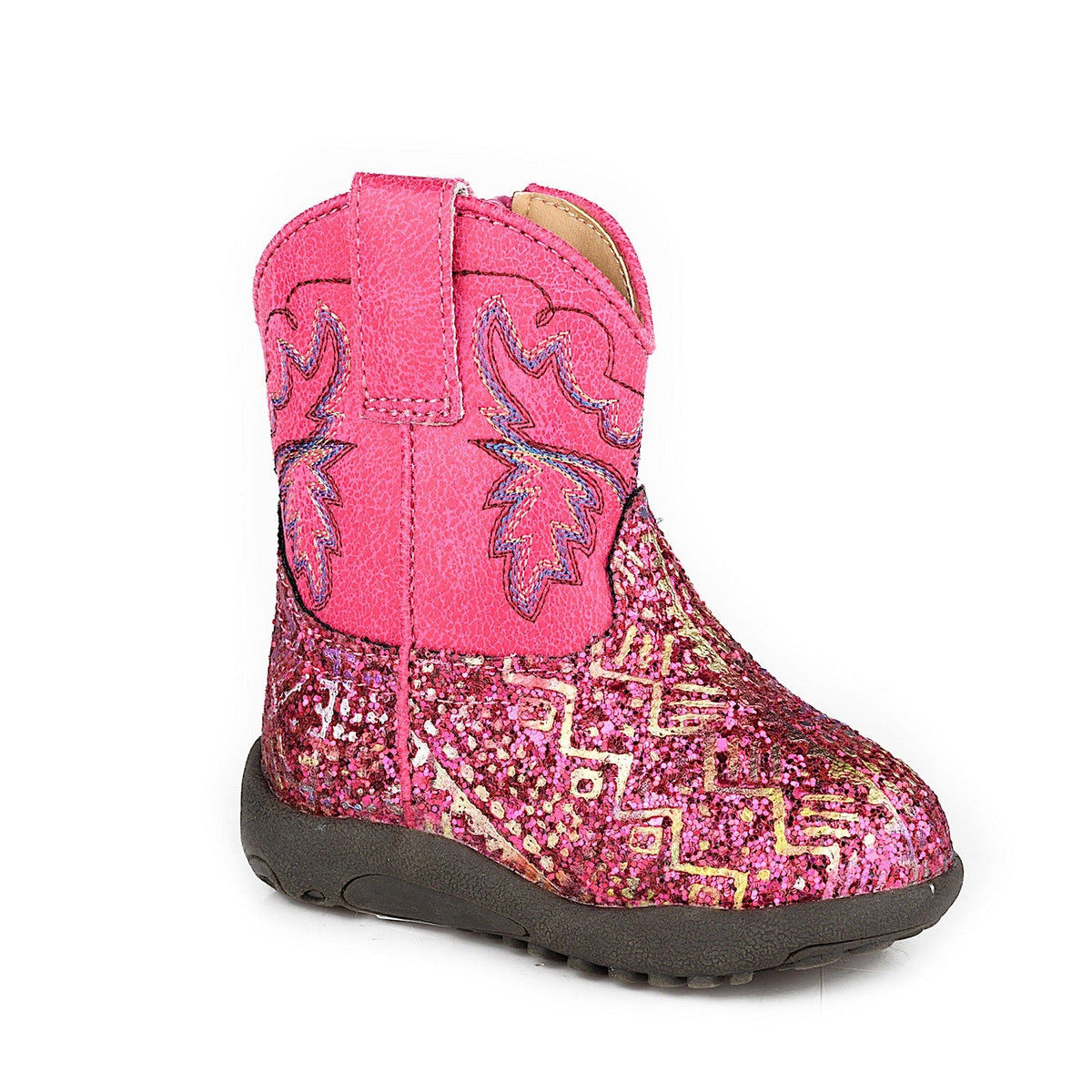 Roper INFANT Cowbaby Glitter Aztec II - Glitter Fuschia
