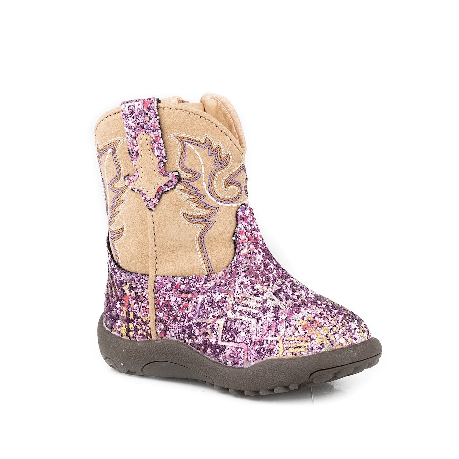 Buy Roper INFANT Cowbaby Southwest Boot Glitter Purple/Glitter