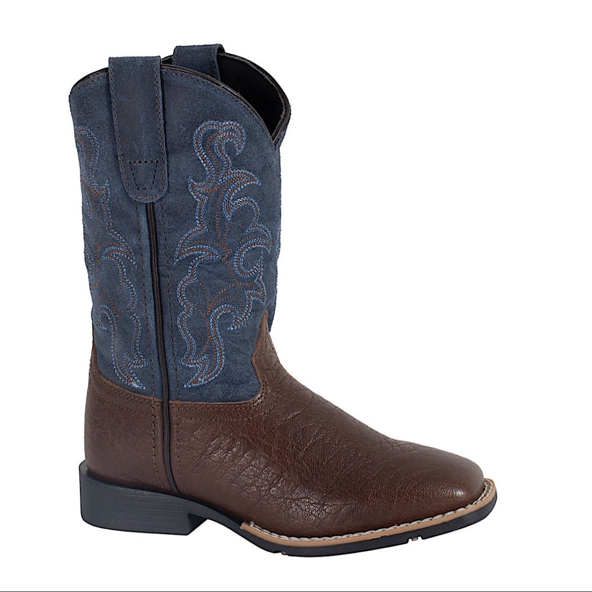 Roper LITTLE KIDS Gabriel - Chocolate Leather / Waxy Blue Suede