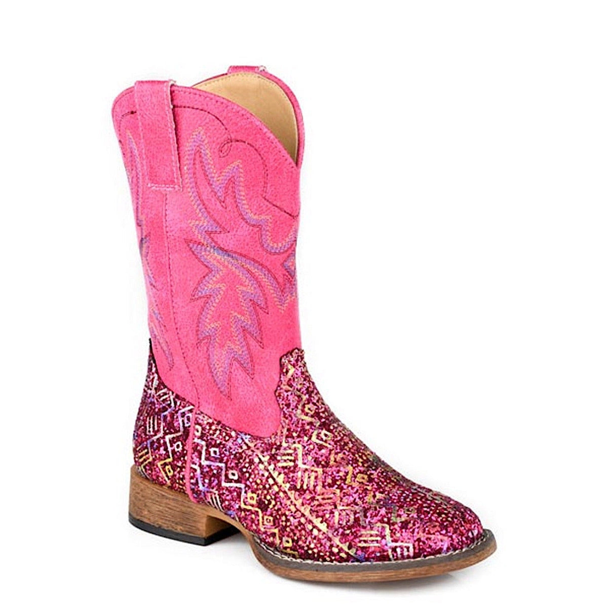 Roper LITTLE KIDS Glitter Aztec II - Glitter Fuschia