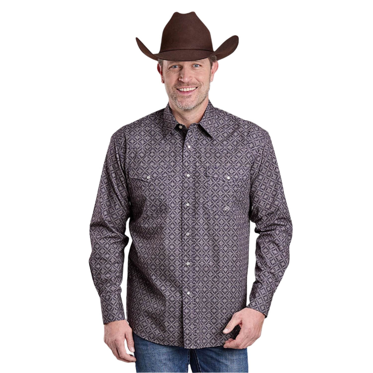 Roper Men’s Amarillo Collection Shirt - Grey