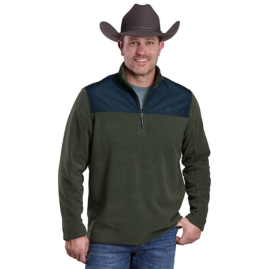 Buy Roper Mens Fleece Pullover - Green | The Stable Door