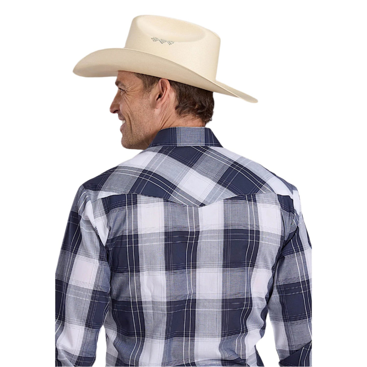 Roper Men’s Karman Classic 55/45 Shirt - Plaid Blue