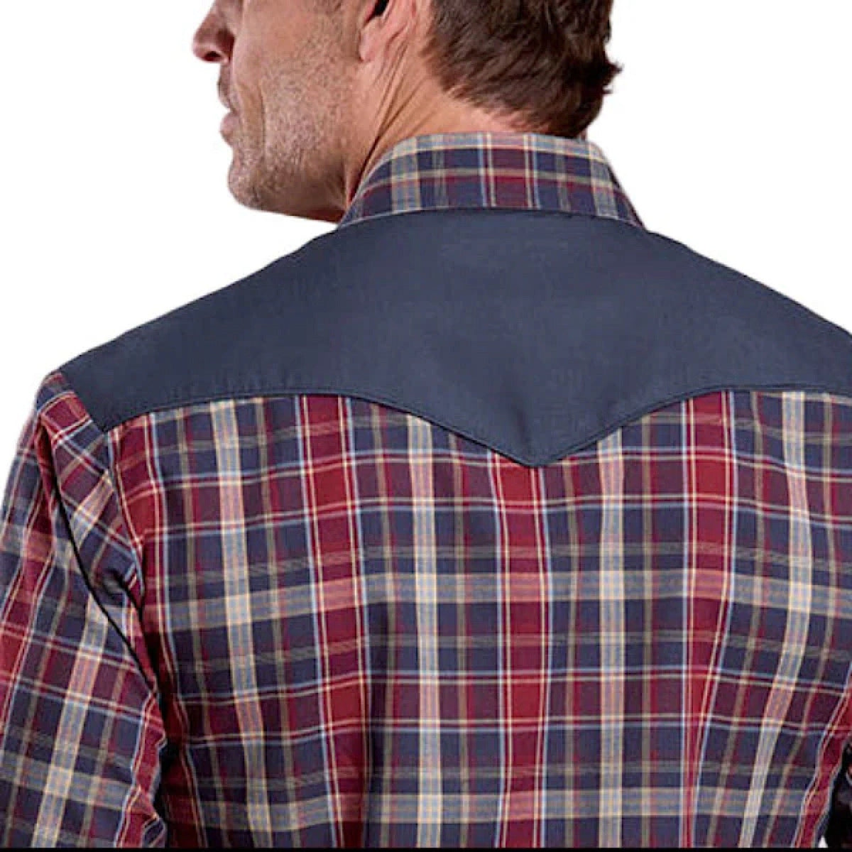 Roper Men’s Karman Classics 55/45 Shirt - Plaid Caramel / Wine / Blue