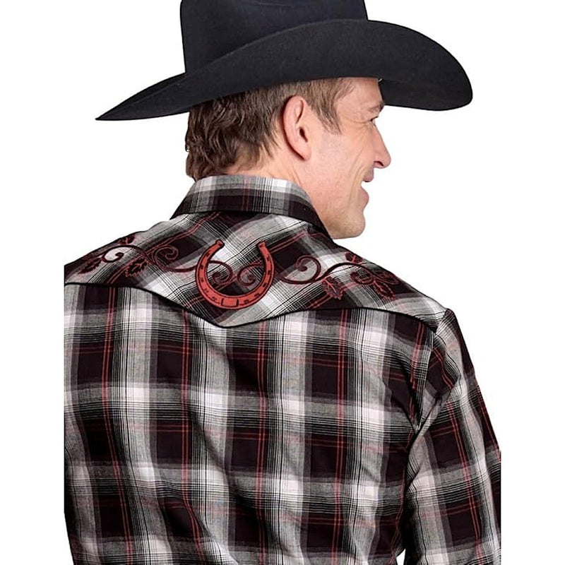 Roper Men’s Karman Special Collection Shirt - Plaid Black / Red