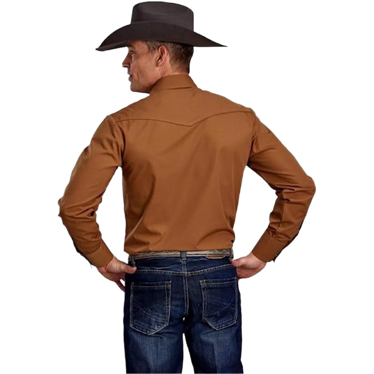 Roper Men’s Karman Special Style Long Sleeve Shirt - Rust