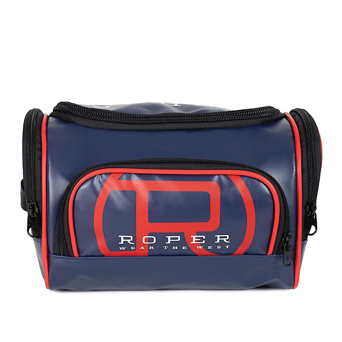 Roper PVC Toiletries Bag - Navy / Red