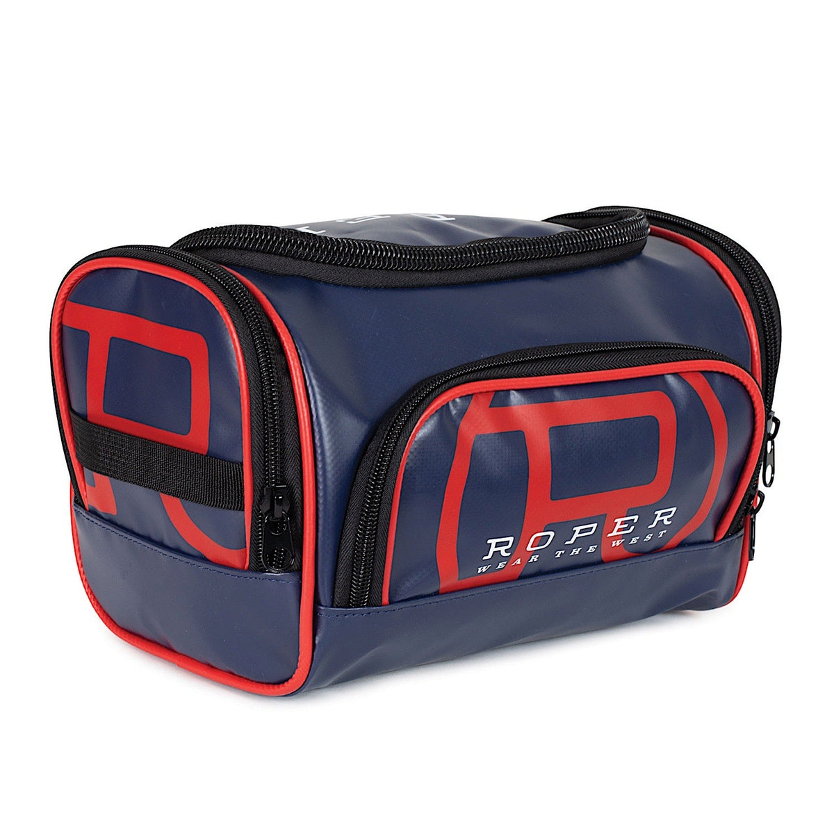 Roper PVC Toiletries Bag - Navy / Red