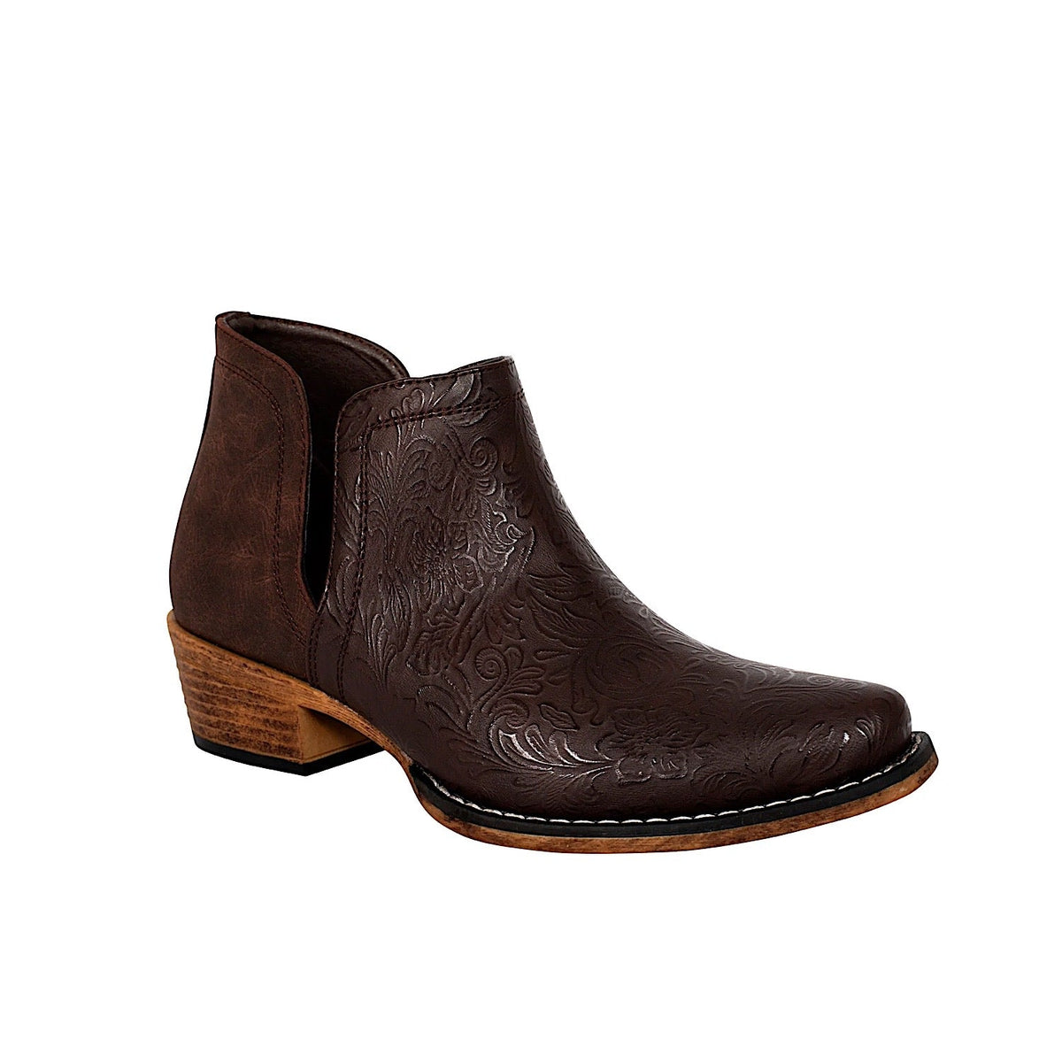 Roper Women’s Ava Boot - Brown Floral Embossed