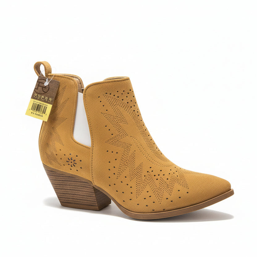 Roper Women’s Cadillac Ranch Ankle Boot - Tan