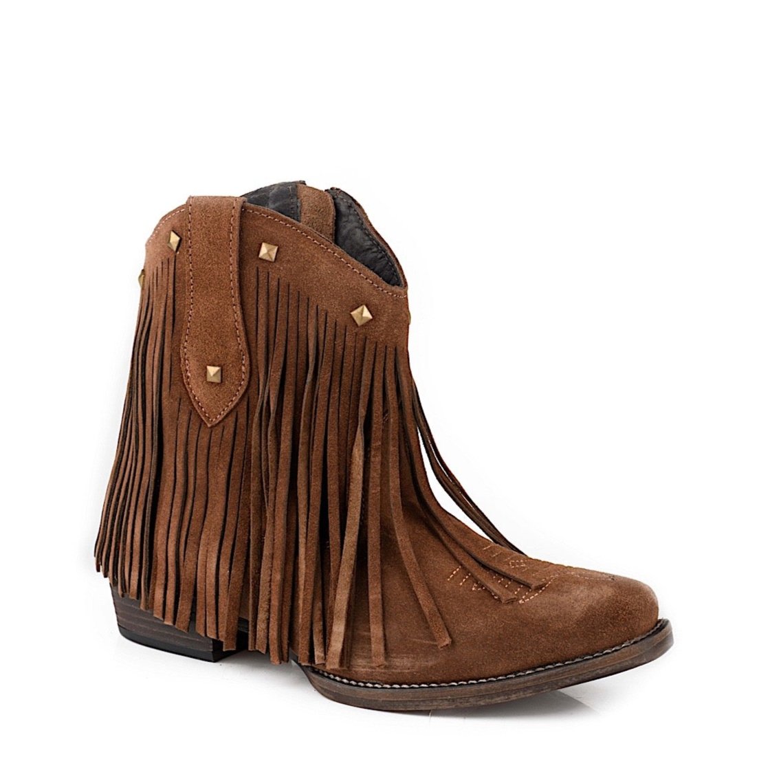 Roper Women’s Dusty Fringe Western Boot - Brown Suede