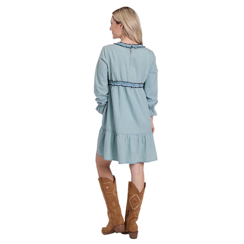 Roper Women’s Five Star Collection Dress - Solid Blue