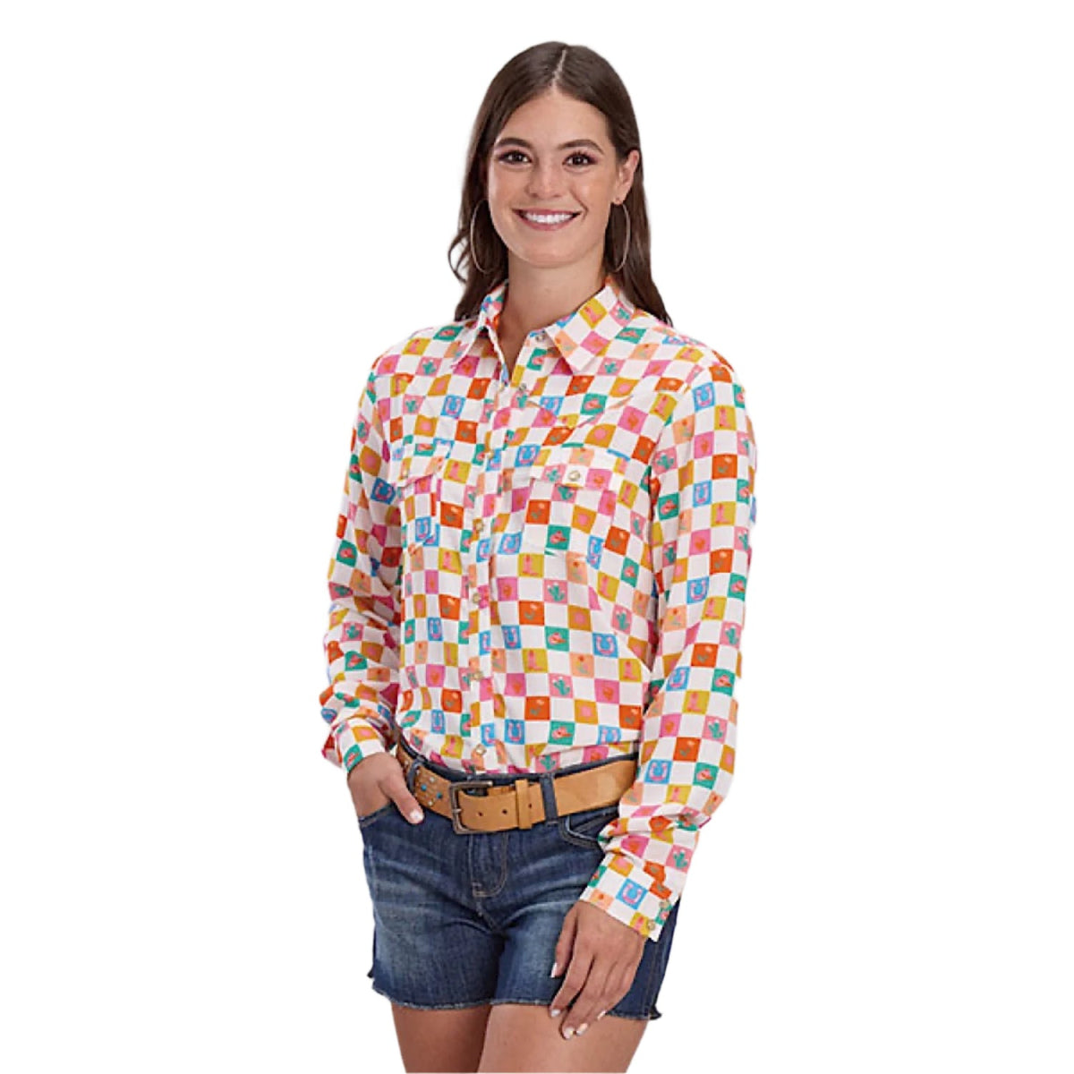Roper Women’s Five Star Collection Shirt - Checkers Print