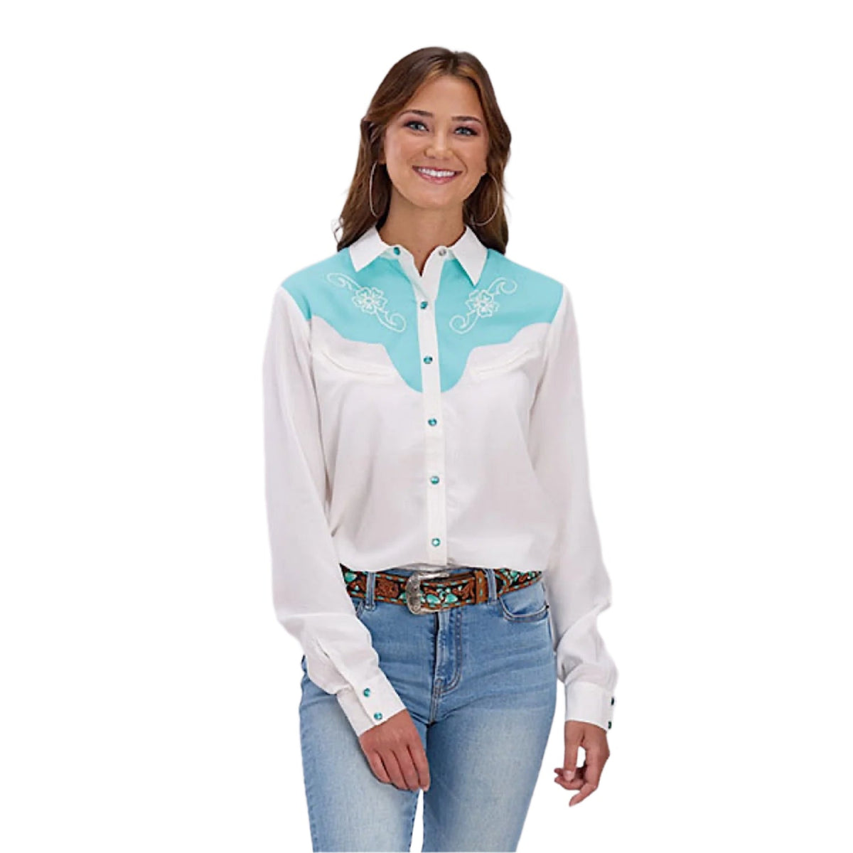 Roper Women’s Five Star Collection Shirt - Solid White