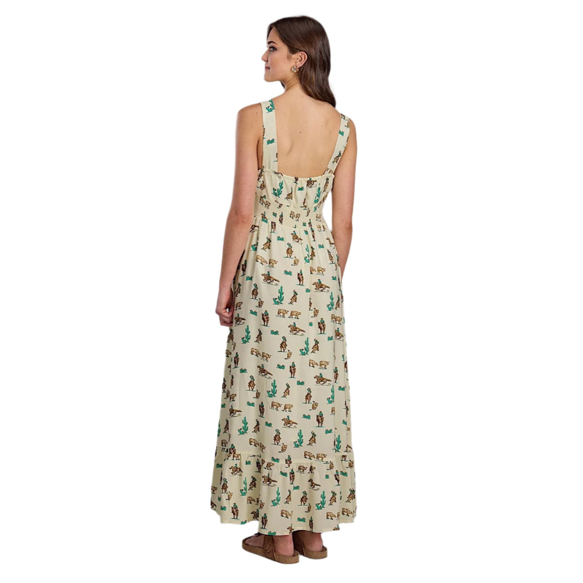 Roper Women’s Five Star Collection Sleeveless Dress - Print White