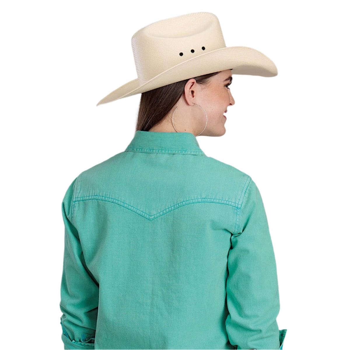 Roper Women’s Five Star Collection Western Shirt - Turquoise Denim