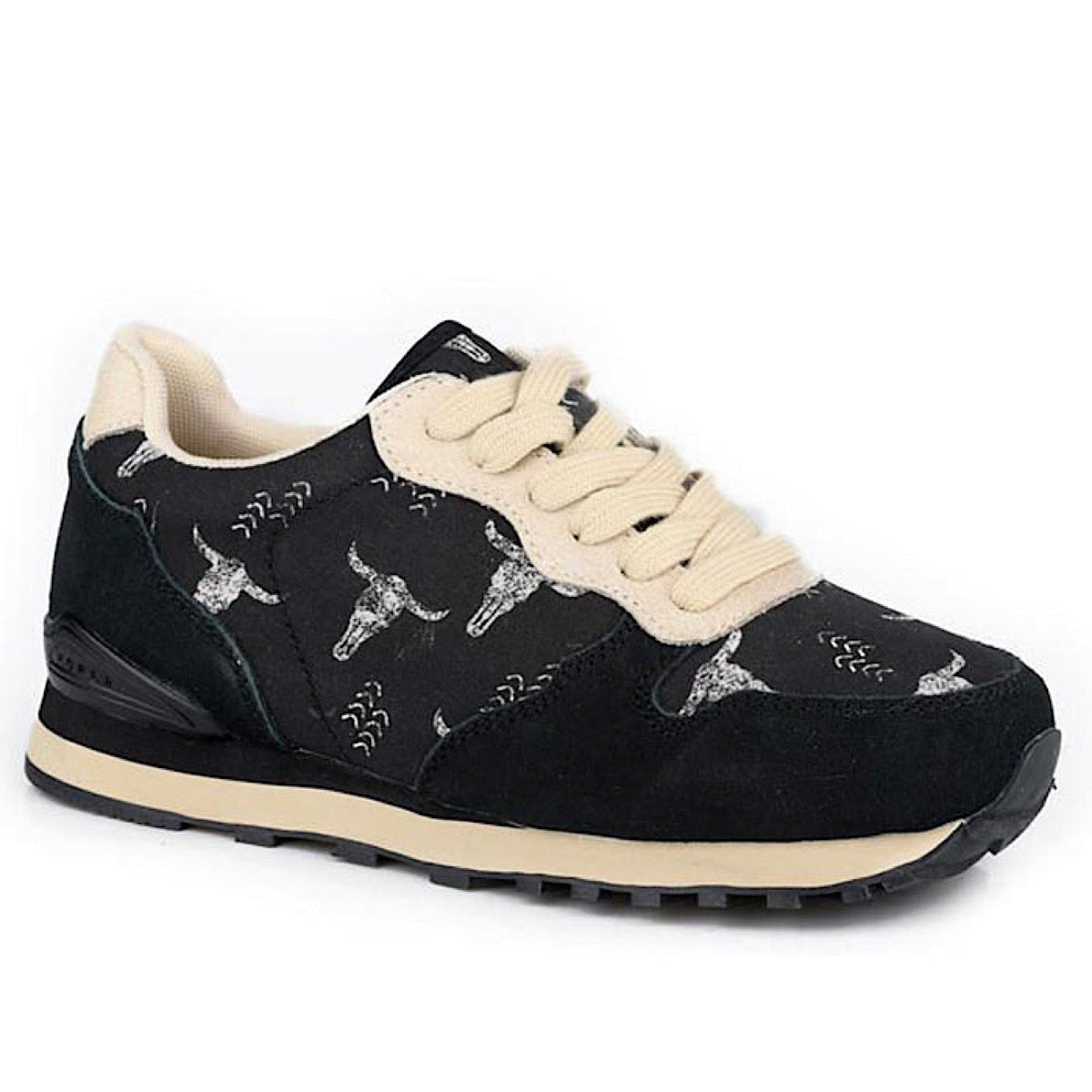 Roper Women’s Giddyup Jogger - Black Longhorn Print