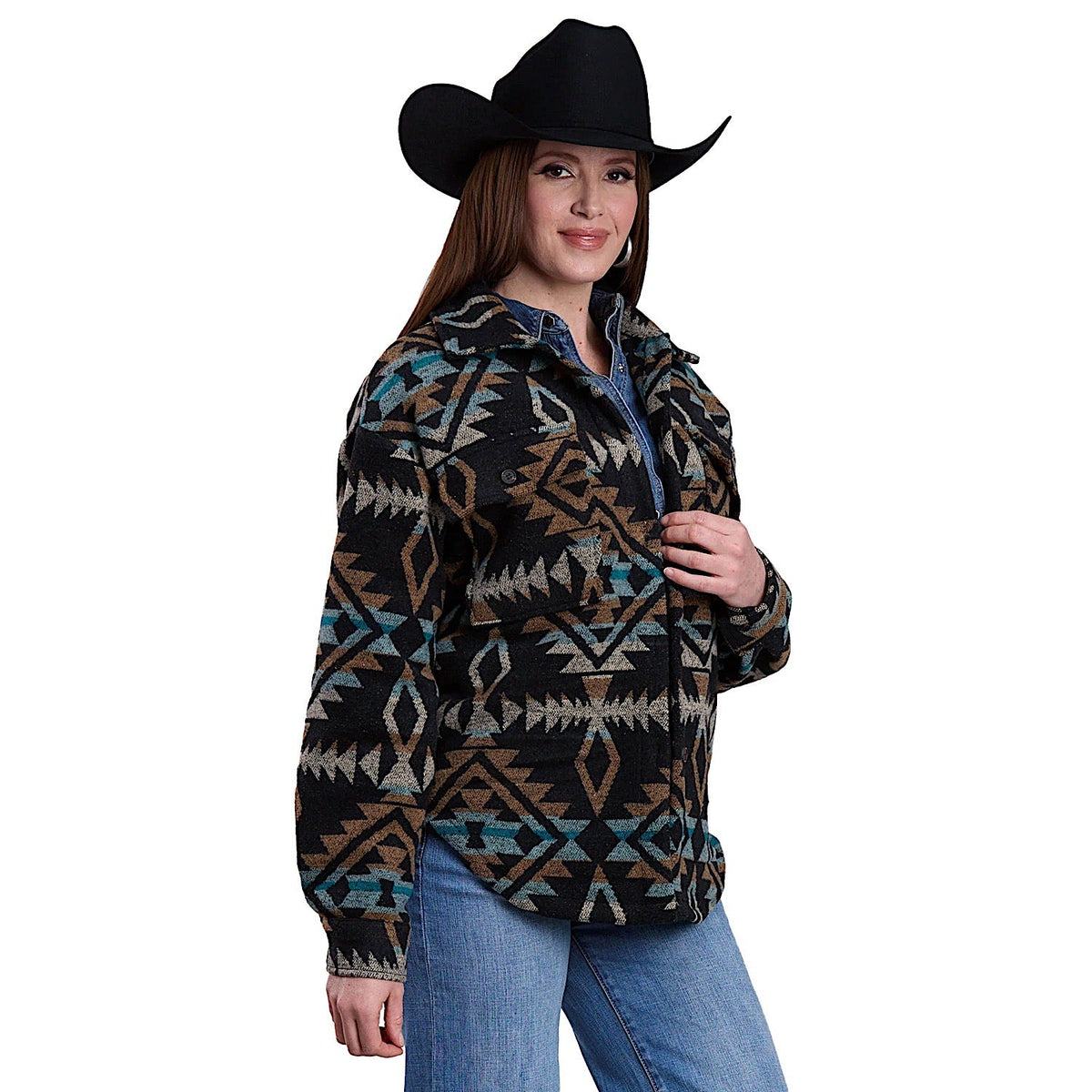 Roper Women’s Outerwear Western Jacket - Black Aztec Print
