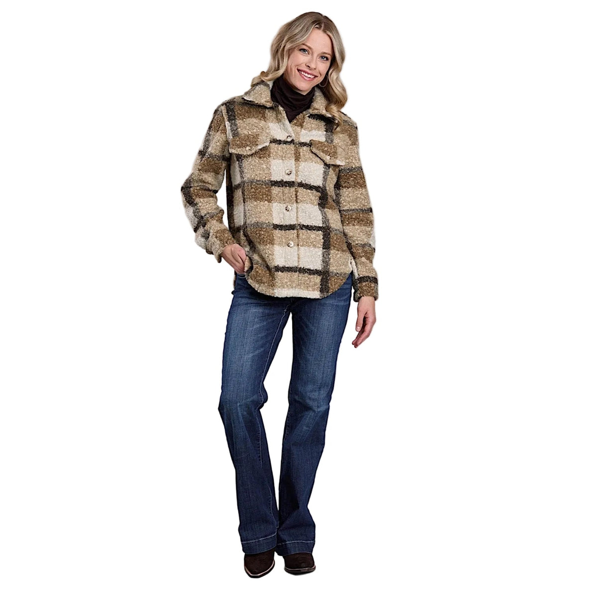Roper Women’s Oversized Shirt Jacket - Brown
