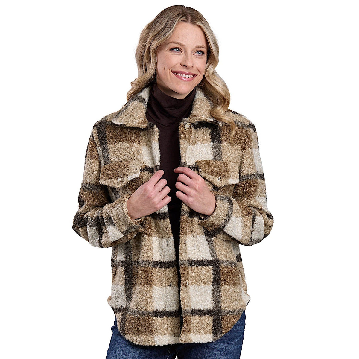 Roper Women’s Oversized Shirt Jacket - Brown
