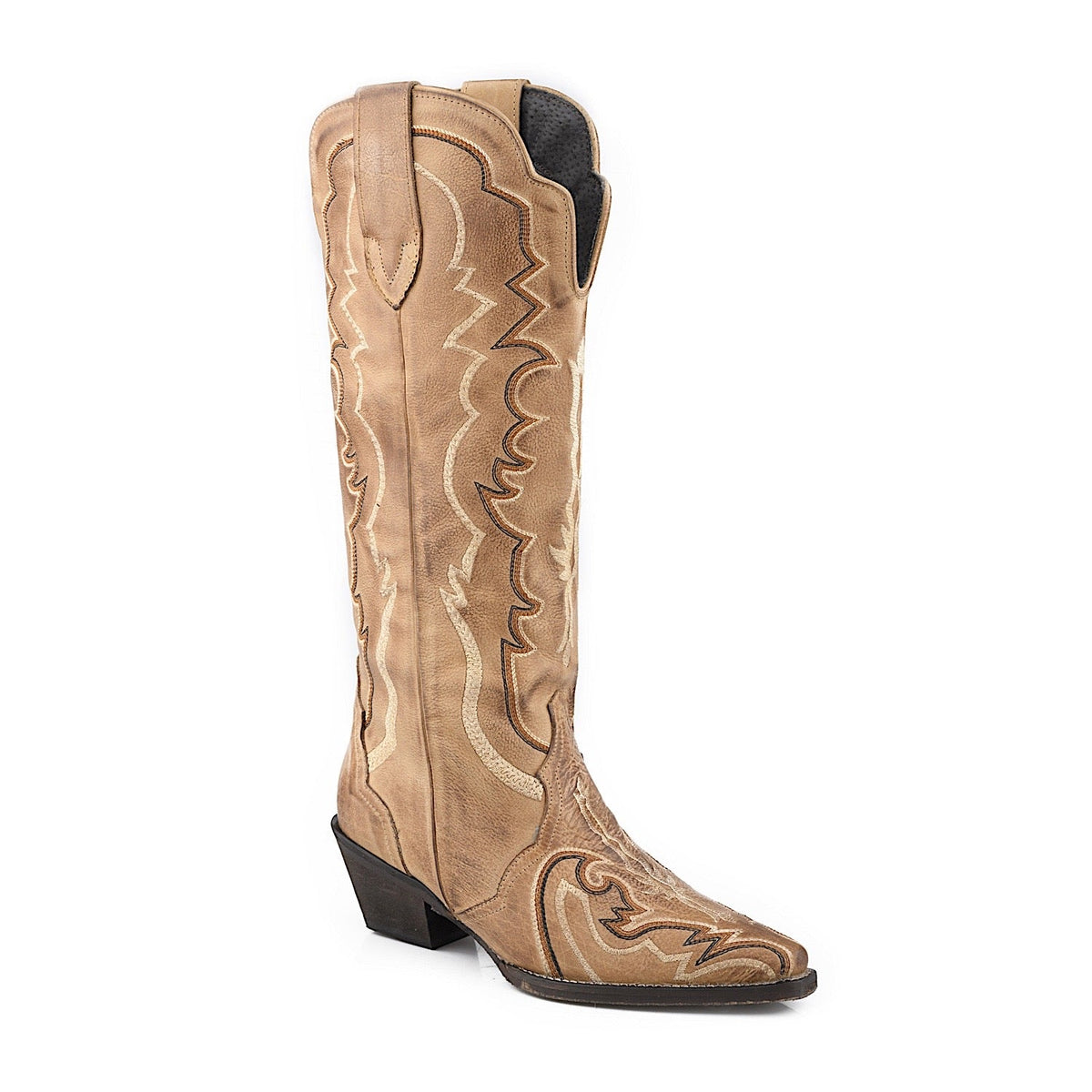 Roper Women’s Phoebe Pointy X Toe Boot - Tan Leather