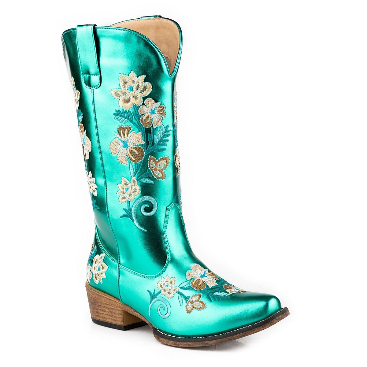 Roper Women’s Riley Boot Floral - Emerald Green Metallic