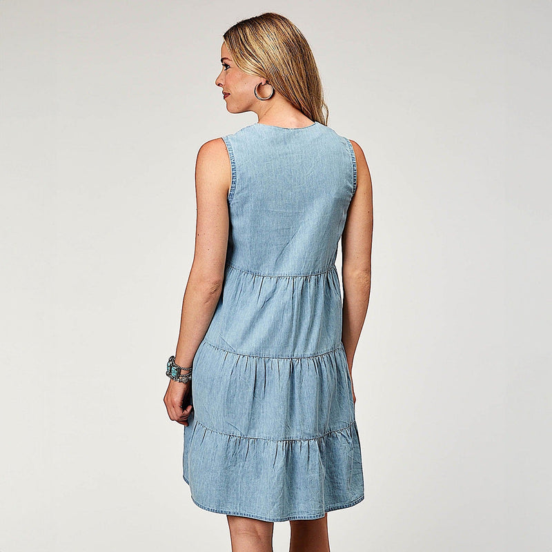 Roper Women’s Studio West Collection Sleeveless Dress - Solid Blue