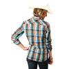 Roper Womens West Made Collection L/S Shirt Plaid Brown