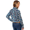 Roper Womens Five Star Collection L/S Shirt Print Blue