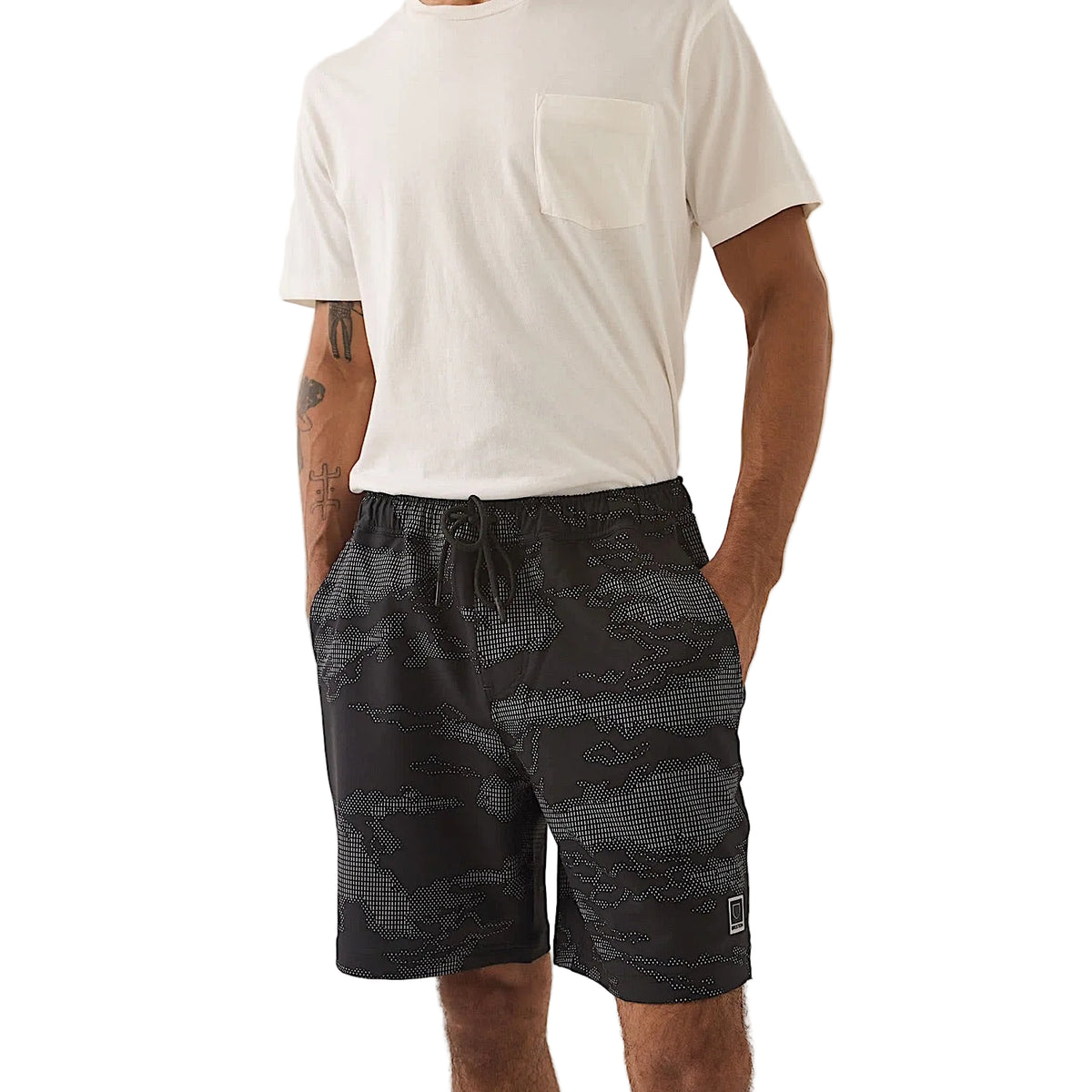Brixton Men's Journey Active Short - Black Camo