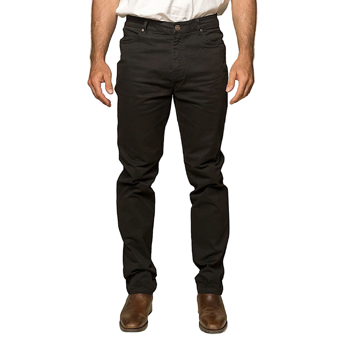Ringers Western Men’s Avondale 5 Pocket Stretch Drill Jeans - Black