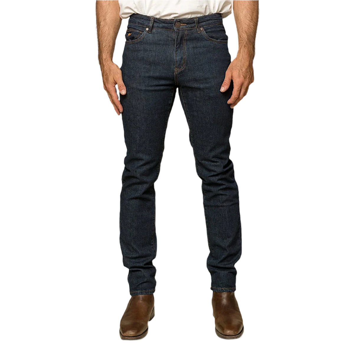 Ringers Western Men’s Burke Tapered Leg Jean - Mid Blue