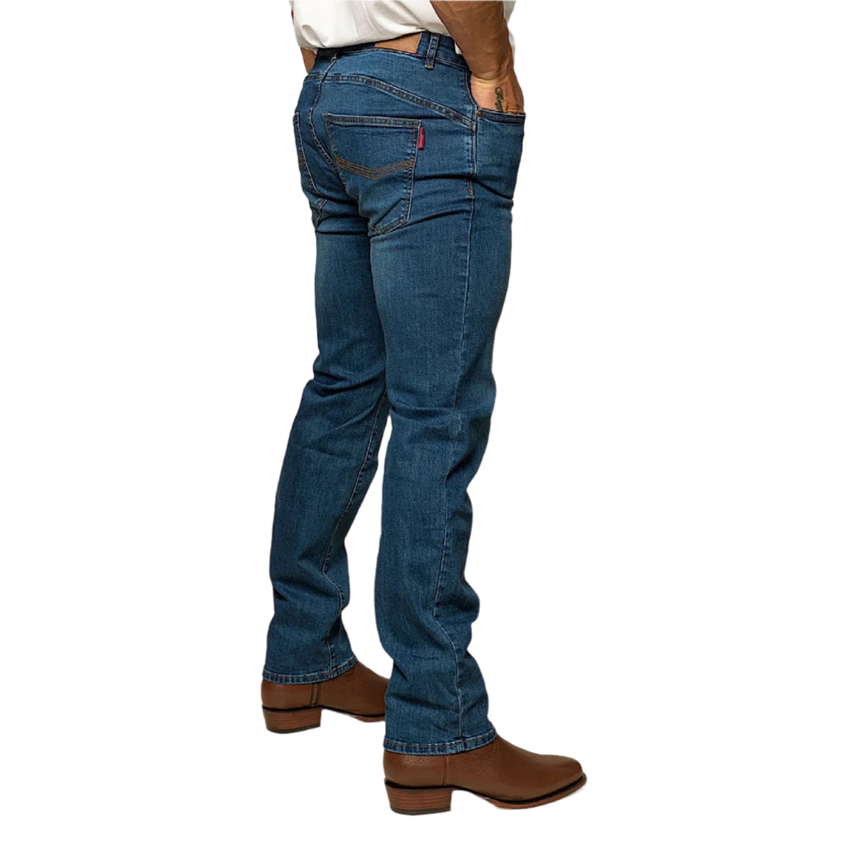 Ringers Western Men’s Mitchell Straight Leg Jeans - Mid Blue