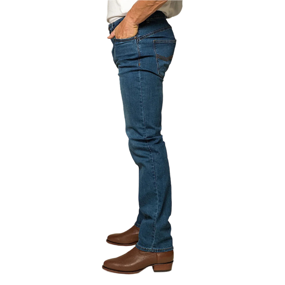 Ringers Western Men’s Mitchell Straight Leg Jeans - Mid Blue