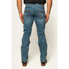 Ringers Western Mens Muster Slim Straight Fit Jean - Mid Wash Blue