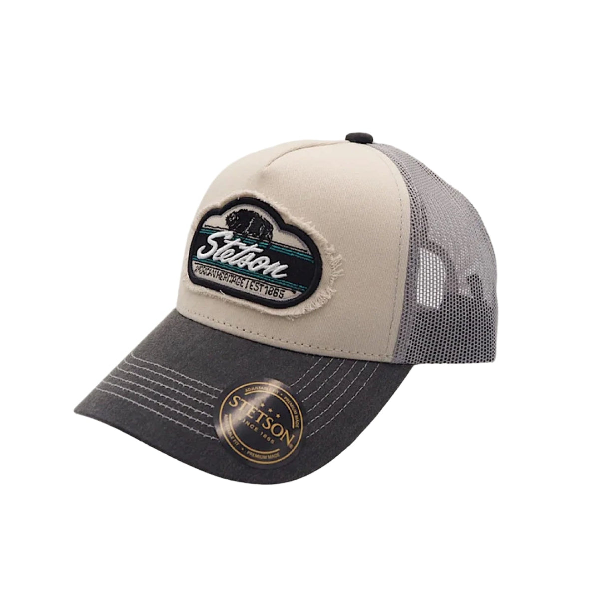 Stetson Bison Trucker Cap - Steel Grey