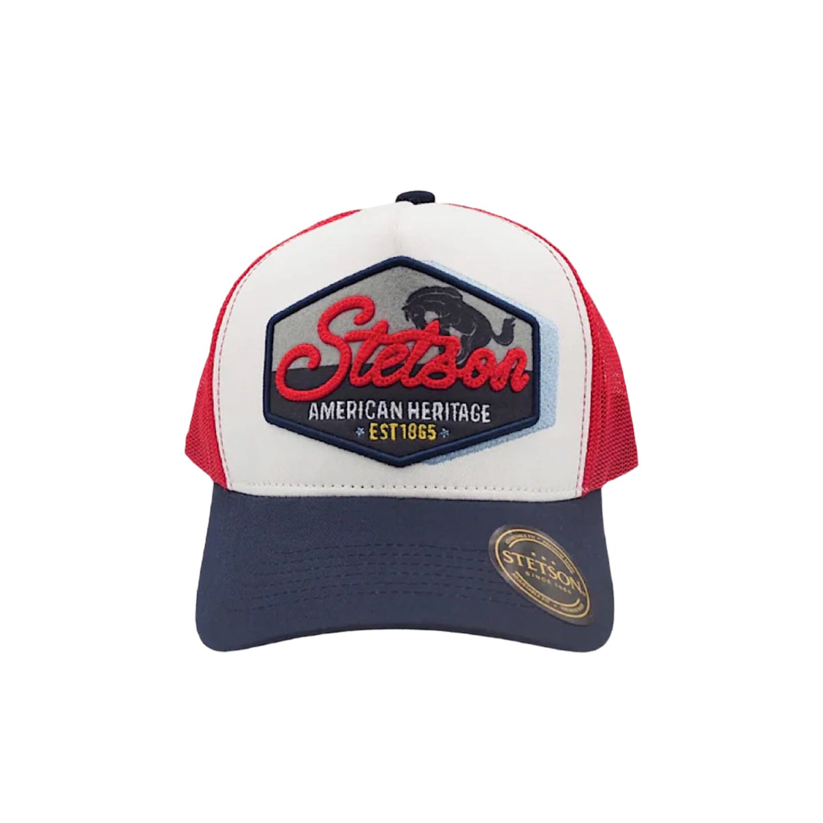 Stetson Bronco Trucker Cap - Red / Navy
