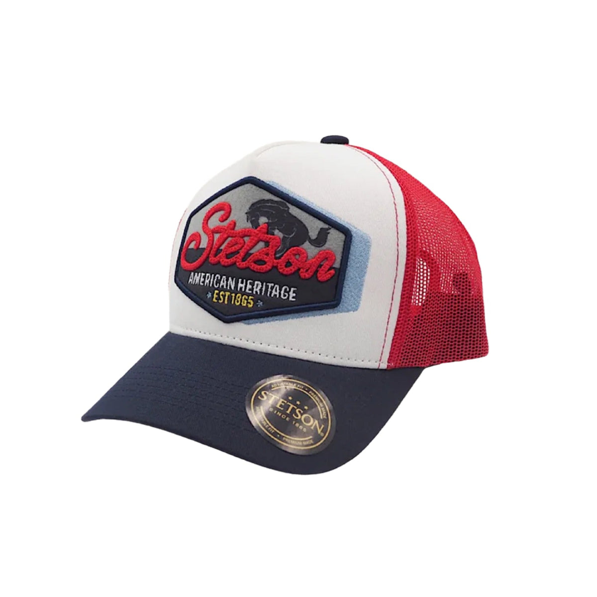 Stetson Bronco Trucker Cap - Red / Navy