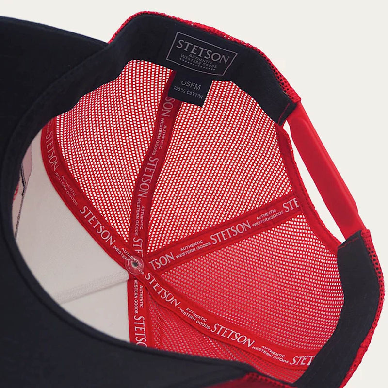 Stetson Bronco Trucker Cap - Red / Navy