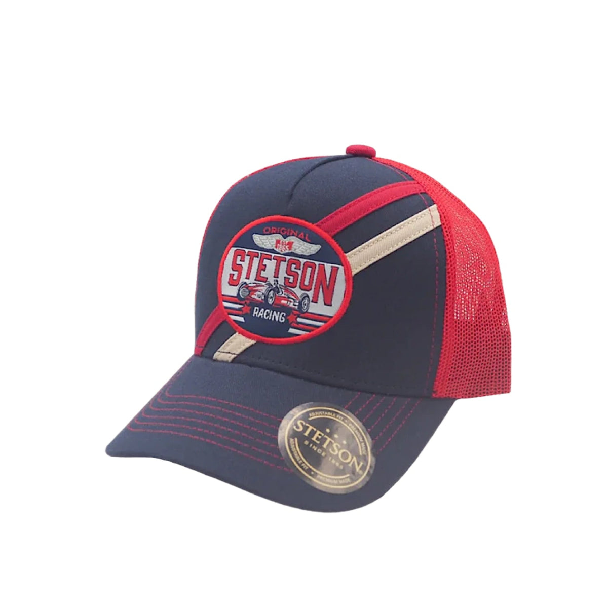 Stetson Kid’s Vintage Racing Trucker Cap - Navy / Red