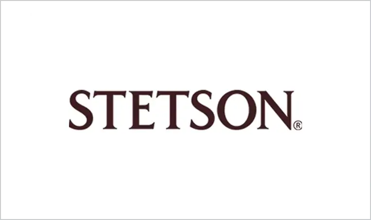 Stetson logo in dark brown serif font on a white background.