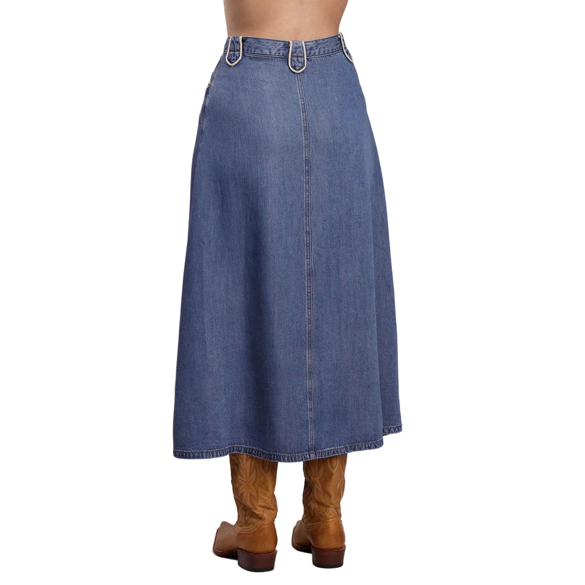 Stetson Women’s Tencel Western A Line Retro Skirt - Blue